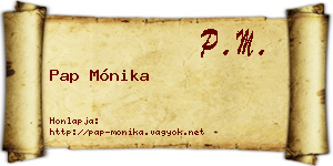 Pap Mónika névjegykártya